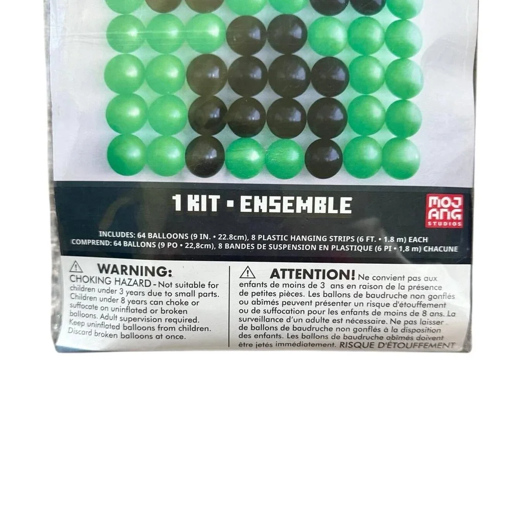 Minecraft‎ Balloon Decoration Kit 64 Balloons Hanging Strips Party Decor